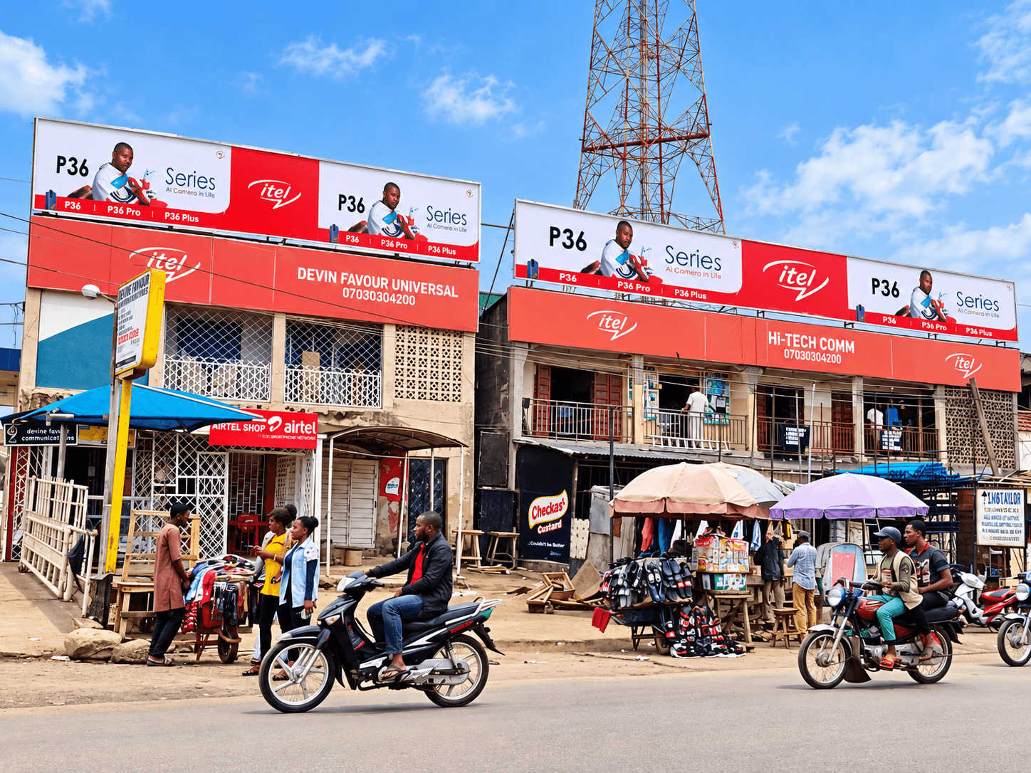 itel outdoor billboard branding