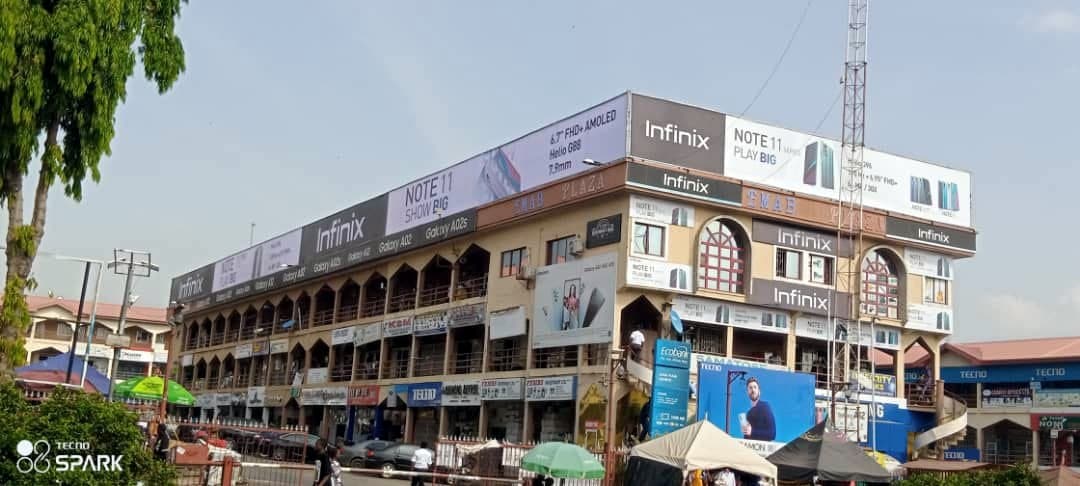Infinix commercial building branding