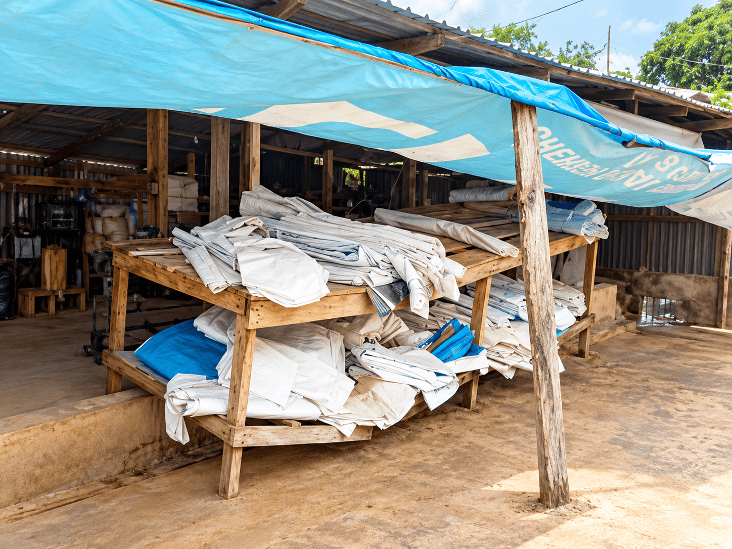 Workshop and materials storage