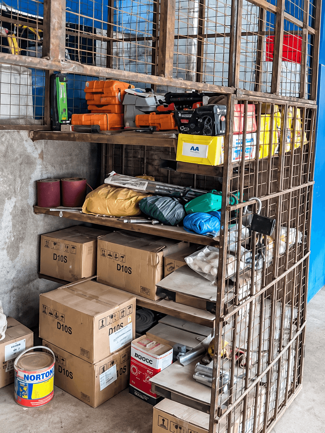 Workshop and materials storage