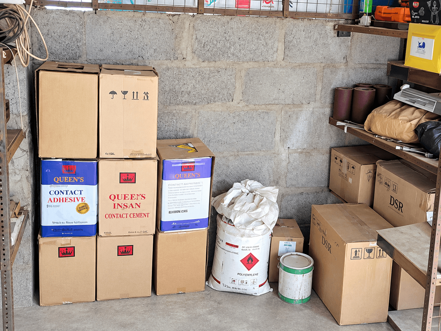 Workshop and materials storage