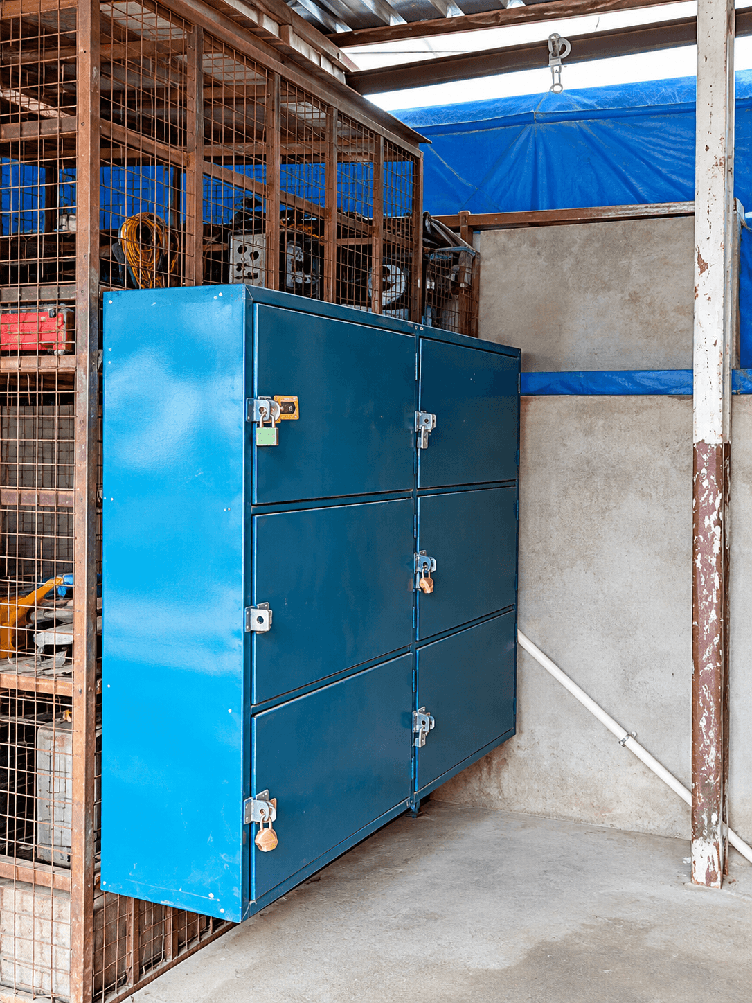 Workshop and materials storage